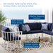 Riverside 6 Piece Outdoor Patio Aluminum Set by Modway - side view