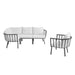 Modway Riverside 5 Piece Outdoor Patio Aluminum Set in Blue