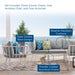Modway Riverside 5 Piece Outdoor Patio Aluminum Set - View 37