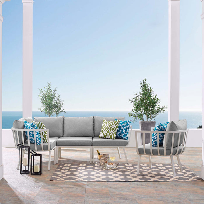Modway Riverside 5 Piece Outdoor Patio Aluminum Set - View 36