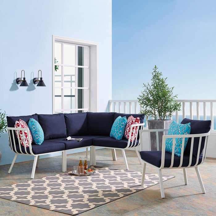 Modway Riverside 5 Piece Outdoor Patio Aluminum Set - View 53