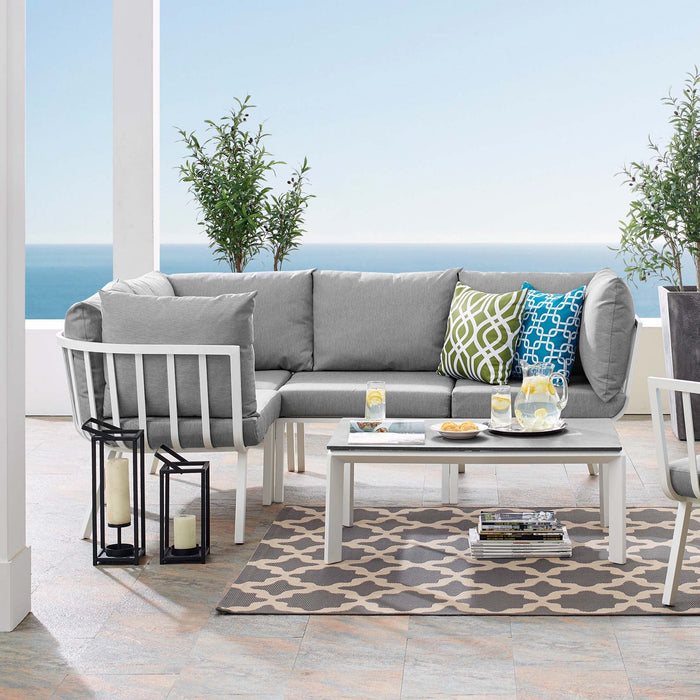 Riverside 5 Piece Outdoor Patio Aluminum Set outdoor patio furniture set