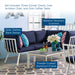 Riverside 5 Piece Outdoor Patio Aluminum Set outdoor patio furniture set detail close-up