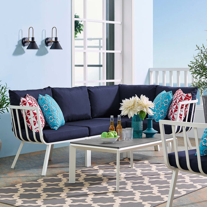 Riverside 5 Piece Outdoor Patio Aluminum Set outdoor patio furniture set