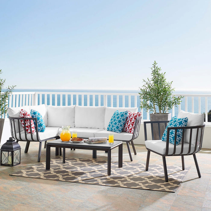 Riverside 6 Piece Outdoor Patio Aluminum Set by Modway - front view