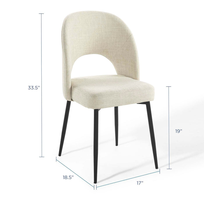 Modway Rouse Upholstered Fabric Dining Side Chair in Brown - Detail View