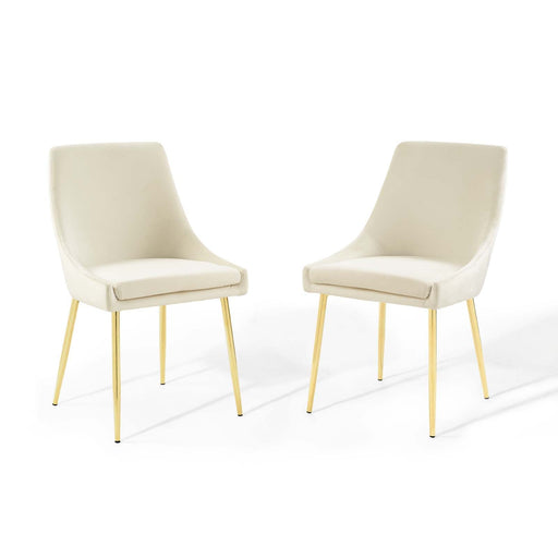 Modway Viscount Performance Velvet Dining Chairs - Set of 2 - View 37
