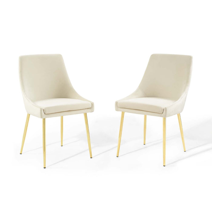Viscount Performance Velvet Dining Chairs - Set of 2