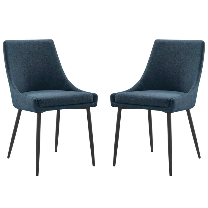 Viscount Upholstered Fabric Dining Chairs Set of 2