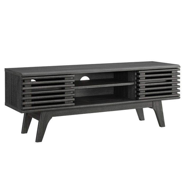 Modway Render 46" Media Console TV Stand Living Room Furniture in Brown - Side View