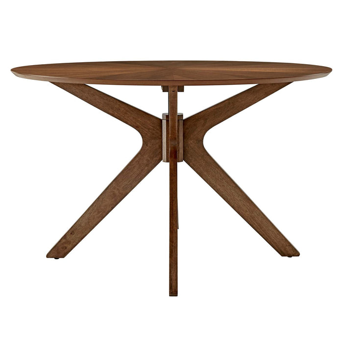 Crossroads 47" Round Wood Dining Table - Mid-Century Modern Design for Stylish Gatherings at Home
