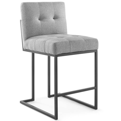 Modway Privy Black Stainless Steel Upholstered Fabric Counter Stool Living Room Furniture - View 22