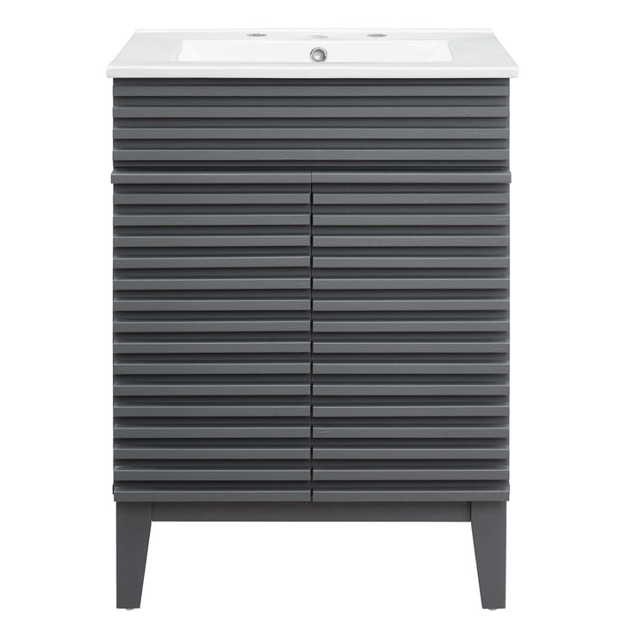 Render 18" and 24" Bathroom Vanities with White Basin Included