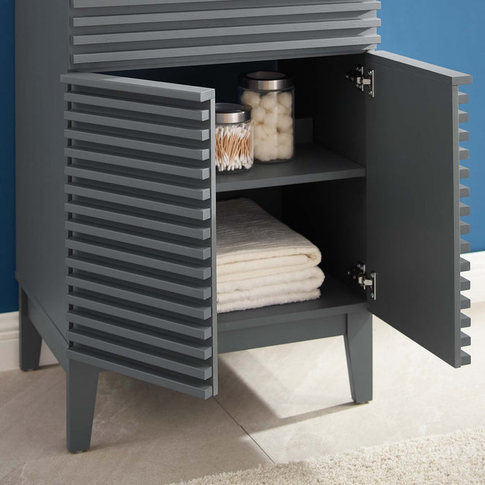 Render 18" and 24" Bathroom Vanities with White Basin Included