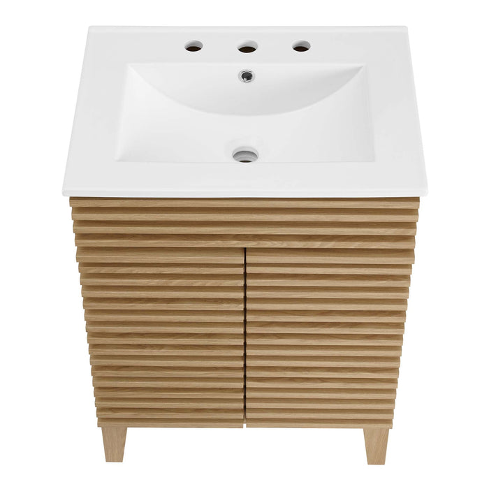 Render 18" and 24" Bathroom Vanities with White Basin Included