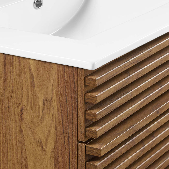 Render 18" and 24" Bathroom Vanities with White Basin Included