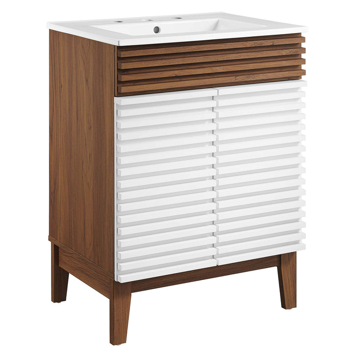 Render 18" and 24" Bathroom Vanities with White Basin Included