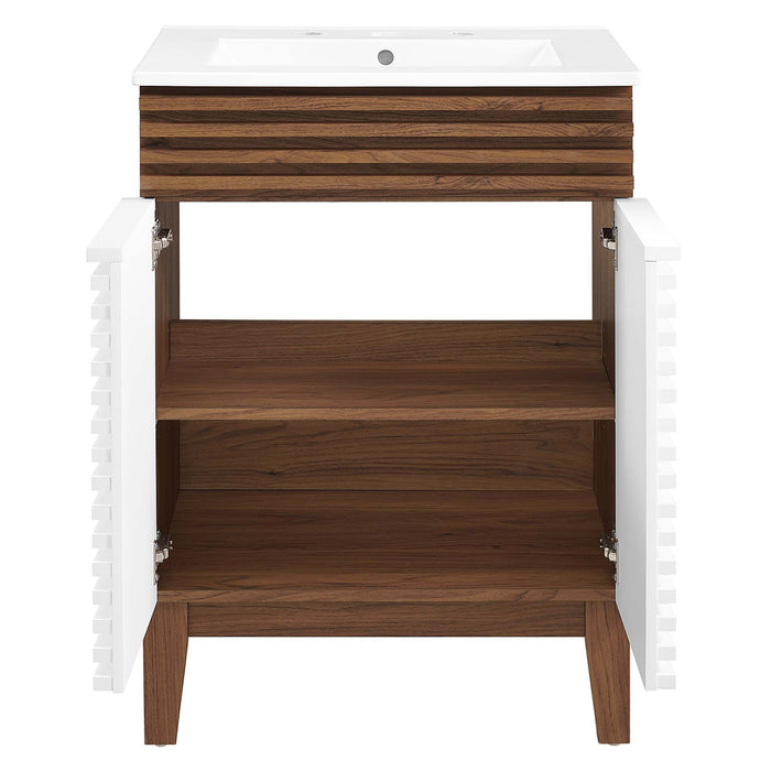 Render 18" and 24" Bathroom Vanities with White Basin Included