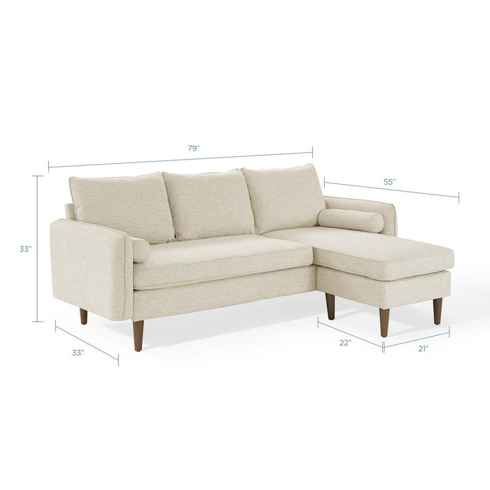 Revive Upholstered Right or Left Sectional Sofa Beige