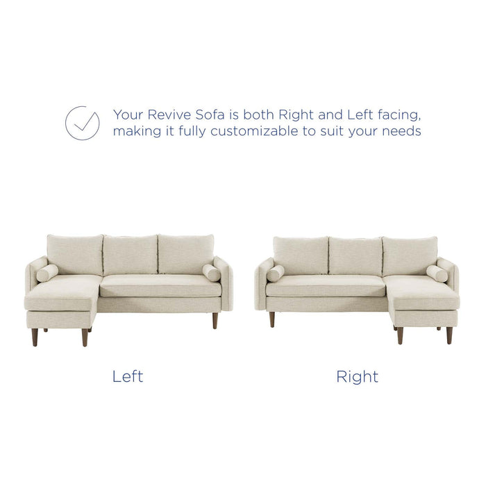 Revive Upholstered Right or Left Sectional Sofa Beige