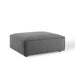 Modway Restore Ottoman Living Room Furniture in Gray - Detail View