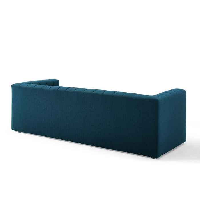 Reflection Channel Tufted Upholstered Sofa - Elegant Retro Modern Design with Dense Foam Comfort