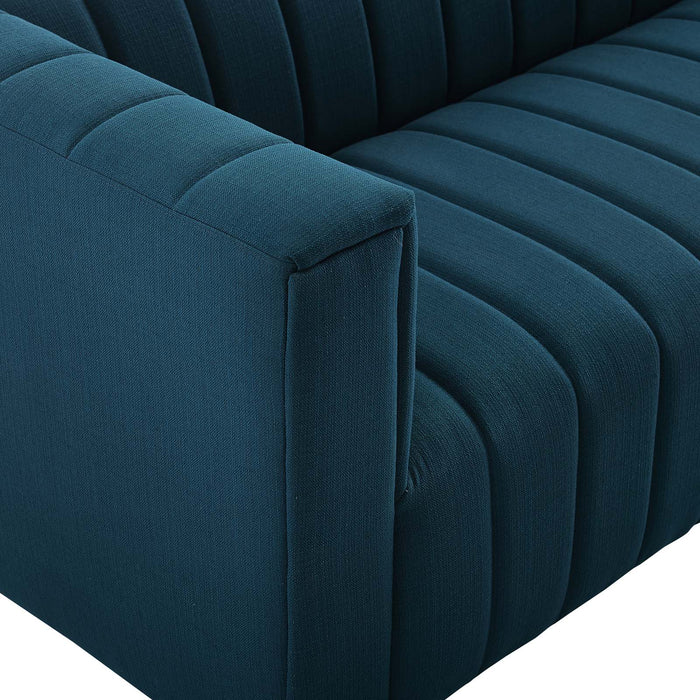 Reflection Channel Tufted Upholstered Sofa - Elegant Retro Modern Design with Dense Foam Comfort