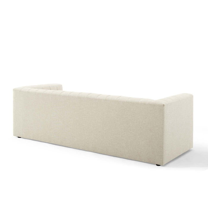 Reflection Channel Tufted Upholstered Sofa - Elegant Retro Modern Design with Dense Foam Comfort