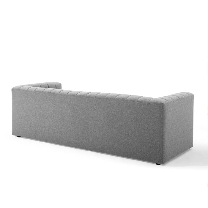 Reflection Channel Tufted Upholstered Sofa - Elegant Retro Modern Design with Dense Foam Comfort