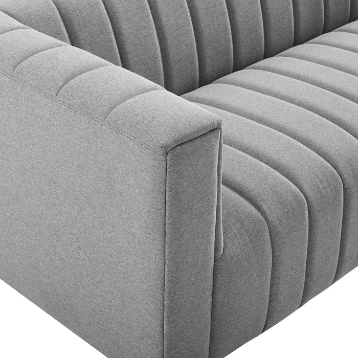 Reflection Channel Tufted Upholstered Sofa - Elegant Retro Modern Design with Dense Foam Comfort