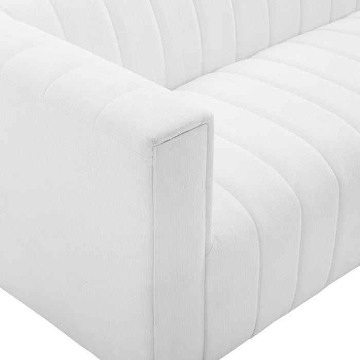 Reflection Channel Tufted Upholstered Sofa - Elegant Retro Modern Design with Dense Foam Comfort