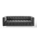 Mesmer Channel Tufted Button Performance Velvet Sofa - view 8