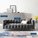 Mesmer Channel Tufted Button Performance Velvet Sofa - in lifestyle setting