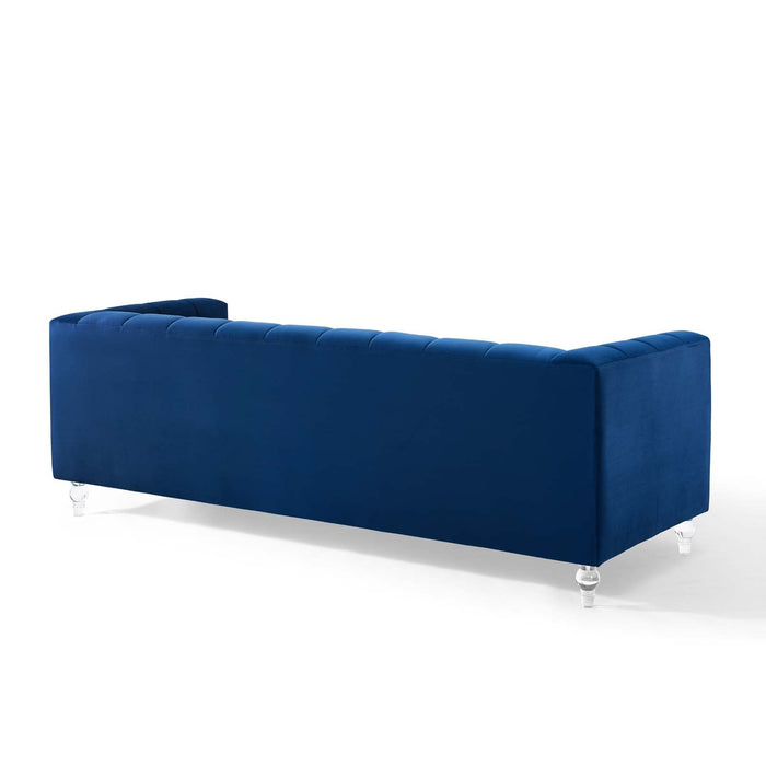 Mesmer Channel Tufted Button Performance Velvet Sofa - view 16