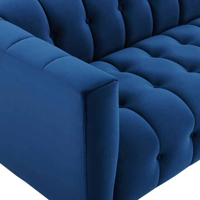 Mesmer Channel Tufted Button Performance Velvet Sofa - view 18