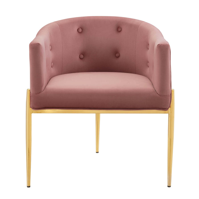 Modway Savour Tufted Performance Velvet Accent Chair Living Room Furniture - Dimensions