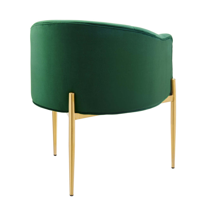Modway Savour Tufted Performance Velvet Accent Chair Living Room Furniture - View 12