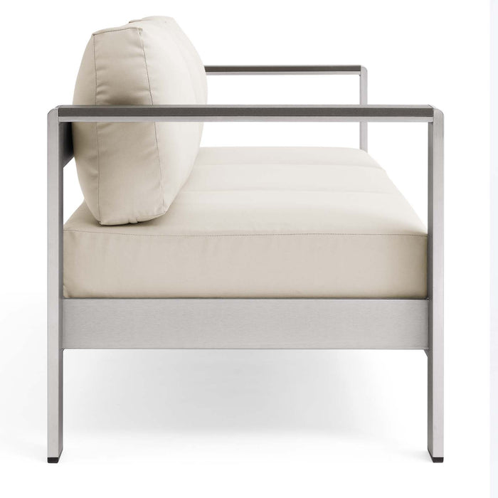 Shore Outdoor Patio Aluminum Sofa - view 8