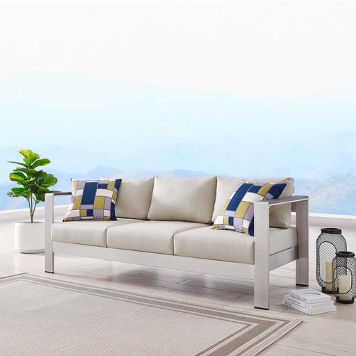 Shore Outdoor Patio Aluminum Sofa - Modway \outdoor\sofas & sectionals