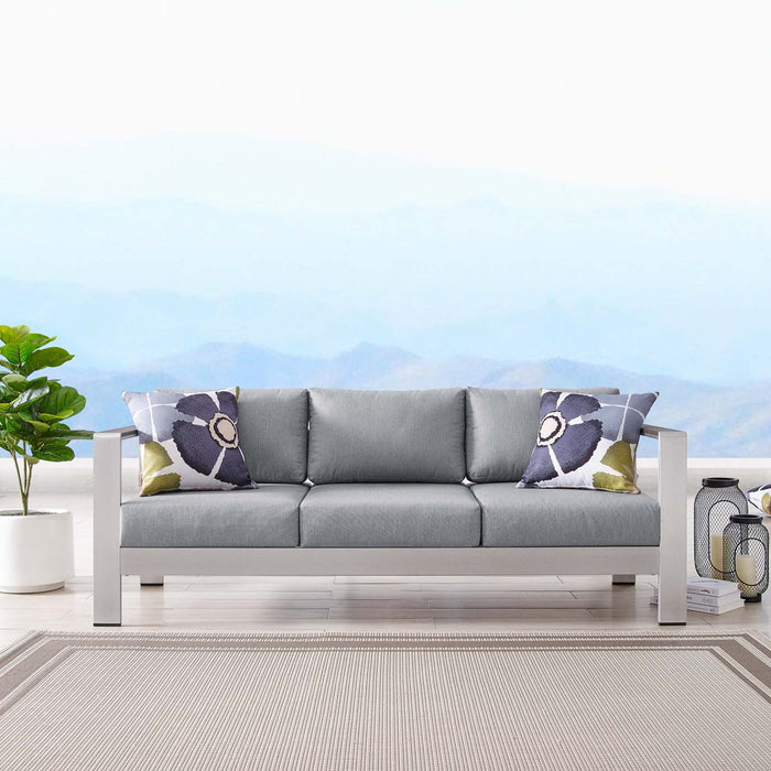 Shore Outdoor Patio Aluminum Sofa - view 17
