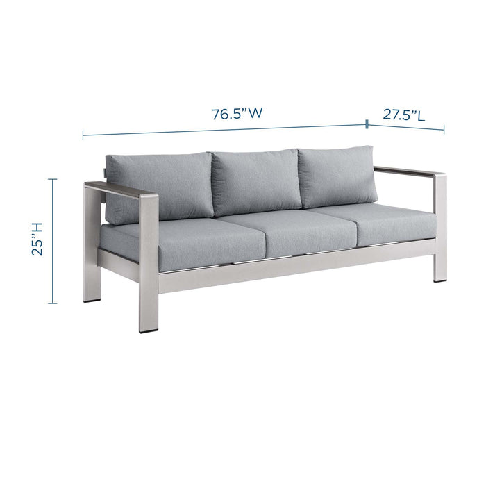 Shore Outdoor Patio Aluminum Sofa - view 15