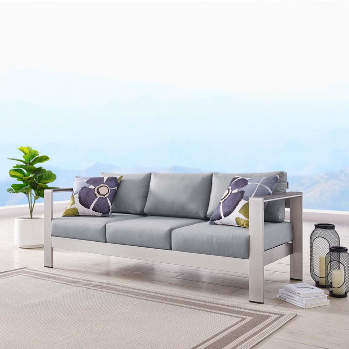 Shore Outdoor Patio Aluminum Sofa - view 12