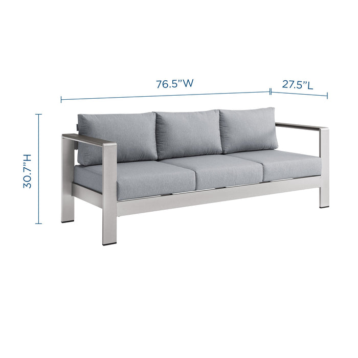 Shore Outdoor Patio Aluminum Sofa - view 16