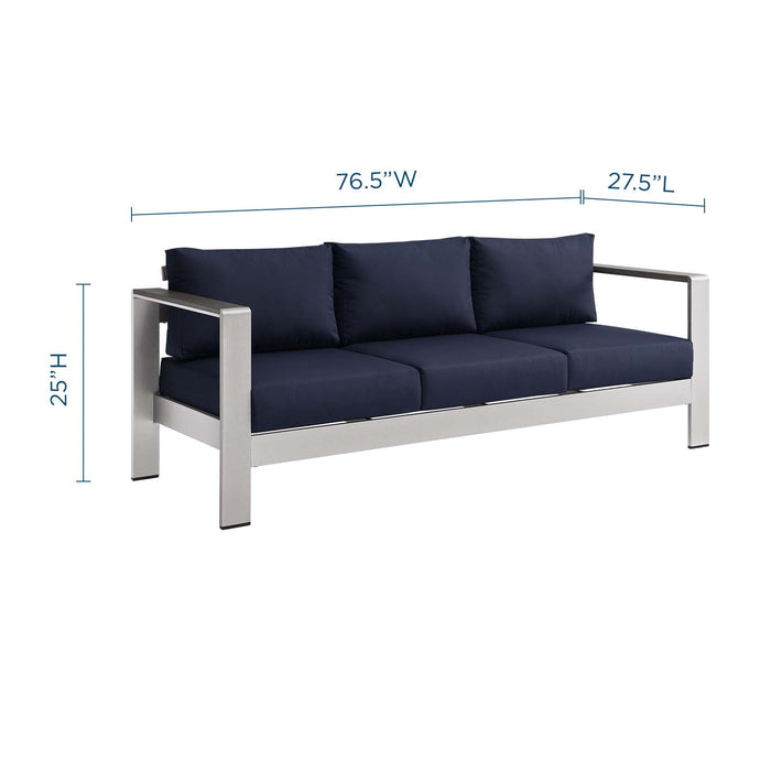 Shore Outdoor Patio Aluminum Sofa - view 26