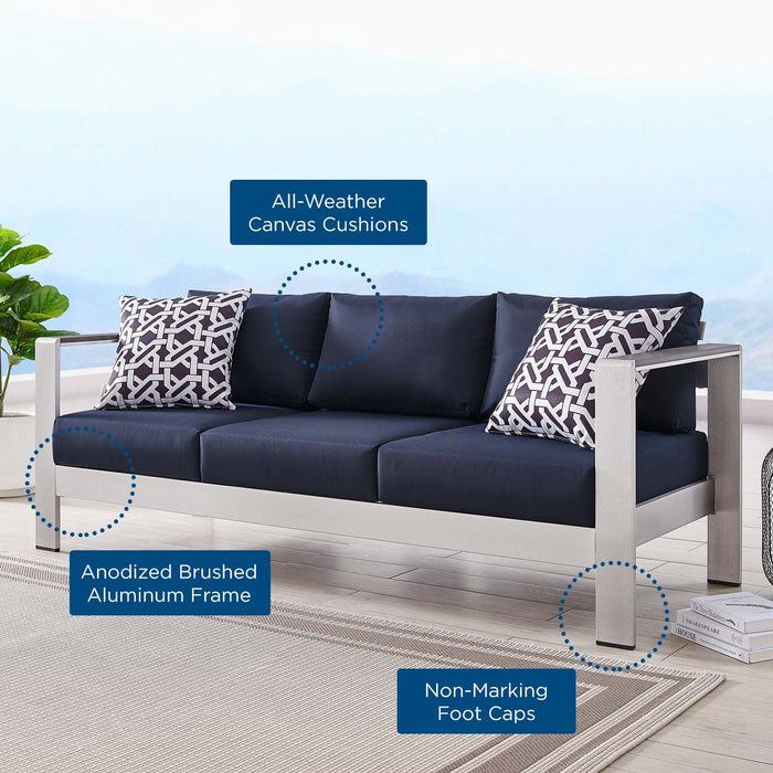Shore Outdoor Patio Aluminum Sofa - view 25