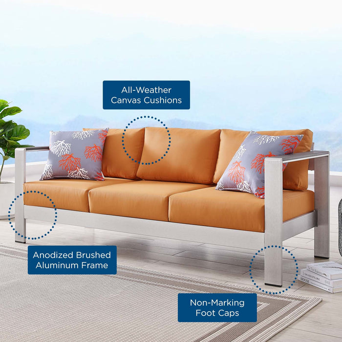 Shore Outdoor Patio Aluminum Sofa - view 38