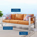 Shore Outdoor Patio Aluminum Sofa - view 38