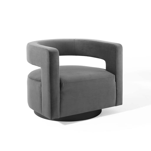 Modway Spin Cutaway Performance Velvet Swivel Armchair Living Room Furniture - View 25