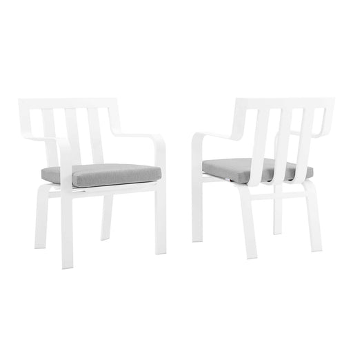Baxley Outdoor Patio Aluminum Armchair Set of 2 - alternate angle view