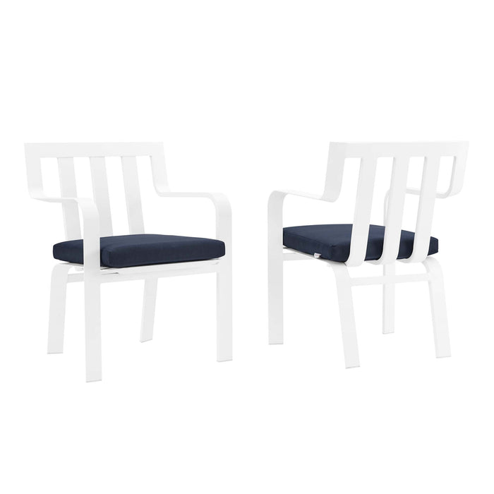 Baxley Outdoor Patio Aluminum Armchair Set of 2 - view 10